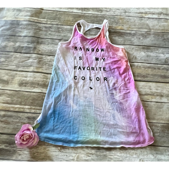 “Rainbow is my Favorite Color” Abercrombie Beach Dress - Picture 1 of 5